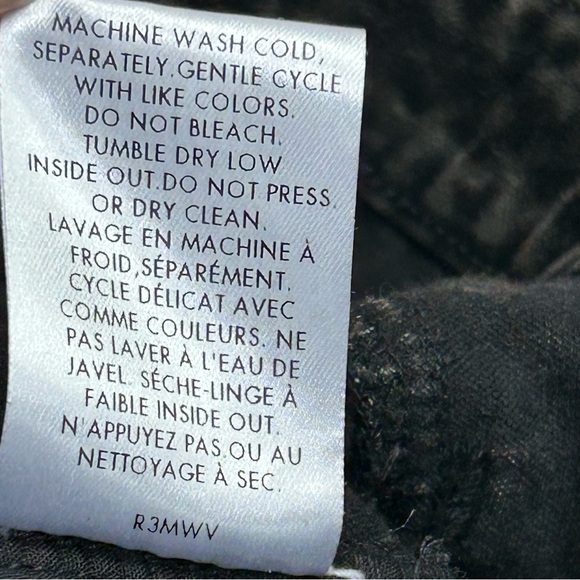 Eileen Fisher black dark brown stone wash acid wash velvet stretchy skinny pants - Picture 11 of 12